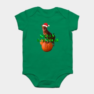merry christmas with cat Baby Bodysuit